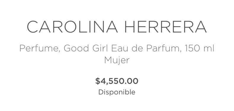 CAROLINA HERRERA GOOD GIRL EDP 150ML