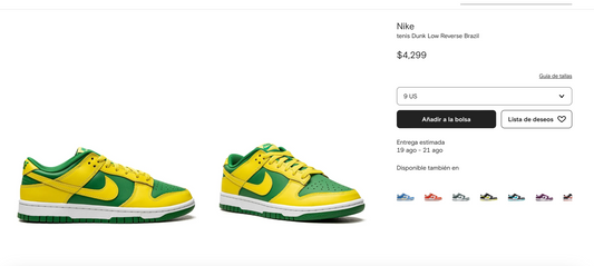 Nike Dunk Low Reverse Brazil